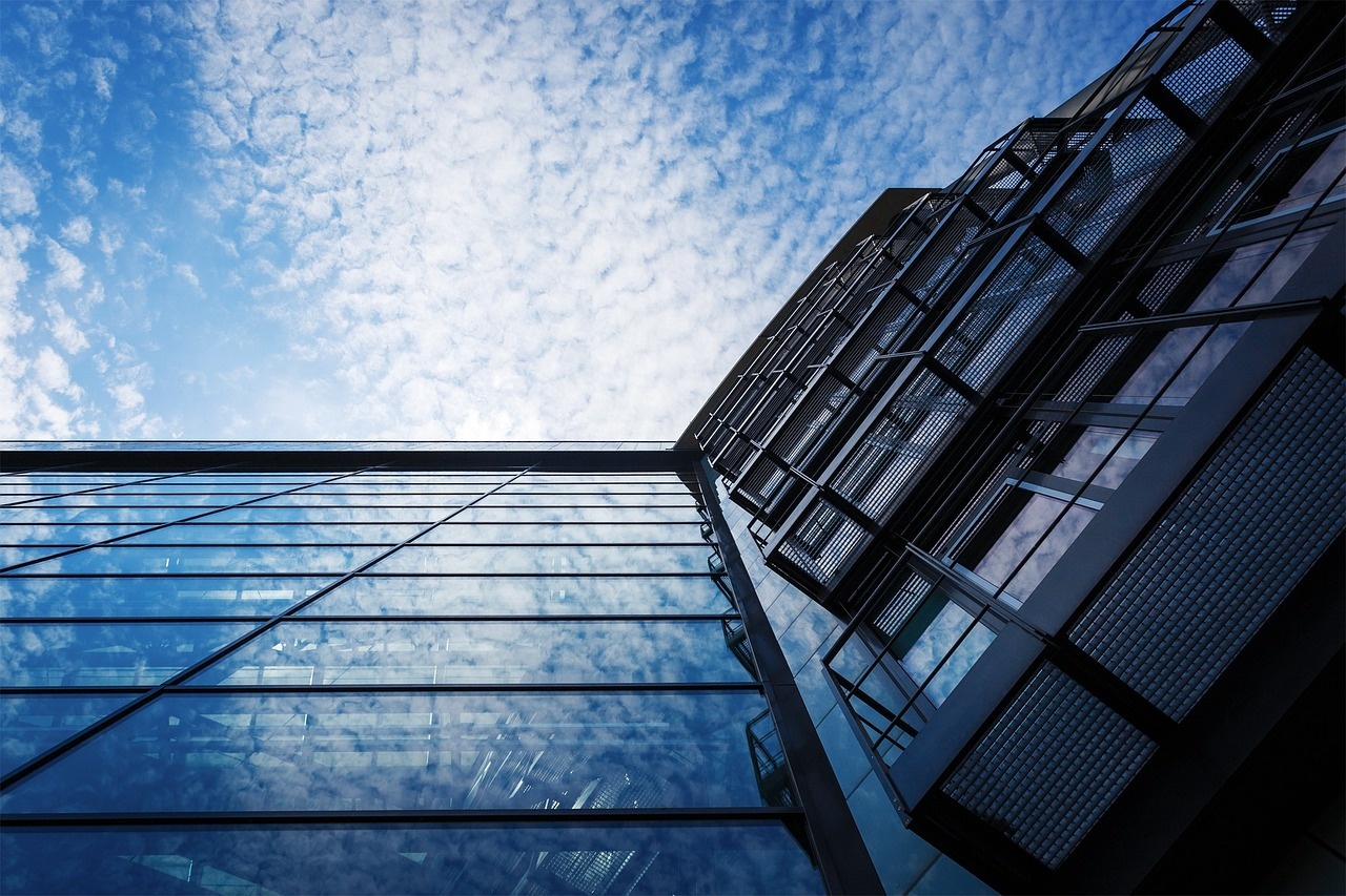 Refined conference room with glass architecture